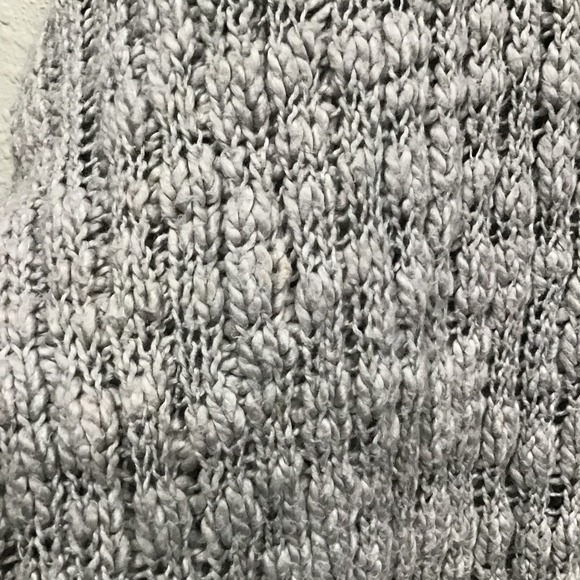 Free People Fun Times Chunky Knit Cardigan Gray Size M Cozy Sweater Boho Slouchy - Picture 11 of 12